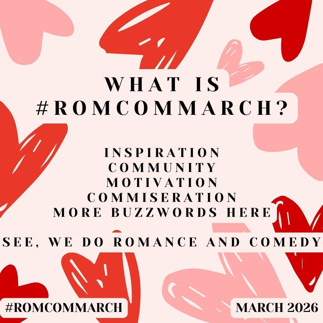 romcommarch's tweet photo. #RomComMarch was founded in 2022 by @belindamgrant and @JLew100 as motivation to work on their rom-coms.

The community has grown, welcoming writers to spend the month planning, drafting, or editing their rom-coms—and to make new friends!

Join us starting February 25! https://t.co/kIHR45Sq7x