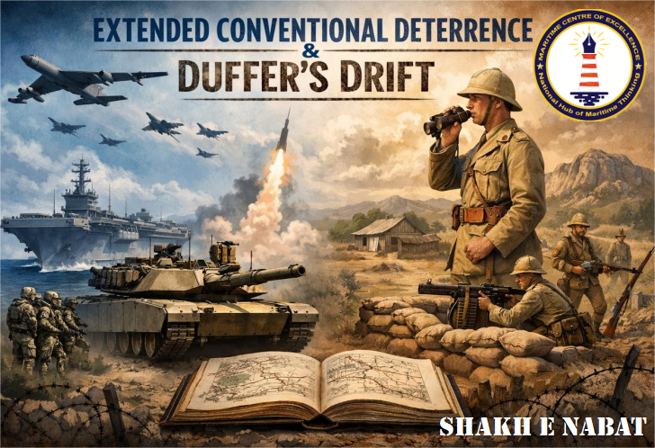 MCE Insights | Extended Conventional Deterrence and Duffer’s Drift
 Shakh e Nabat | The Diplomatic InsightExtended 
conventional deterrence is often treated as a strategic catchphrase rather than a rigorously examined commitment. Like the iterative lessons of Duffer’s Drift,