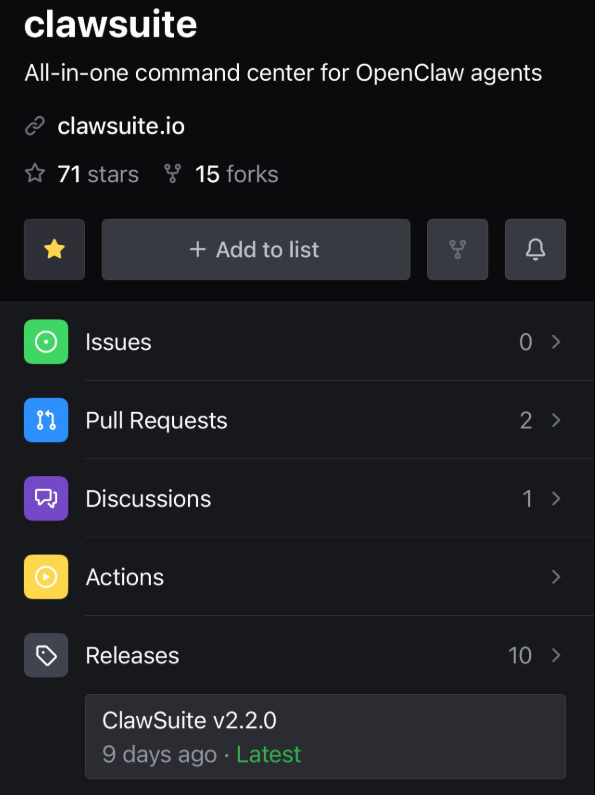 ClawSuite tweet media