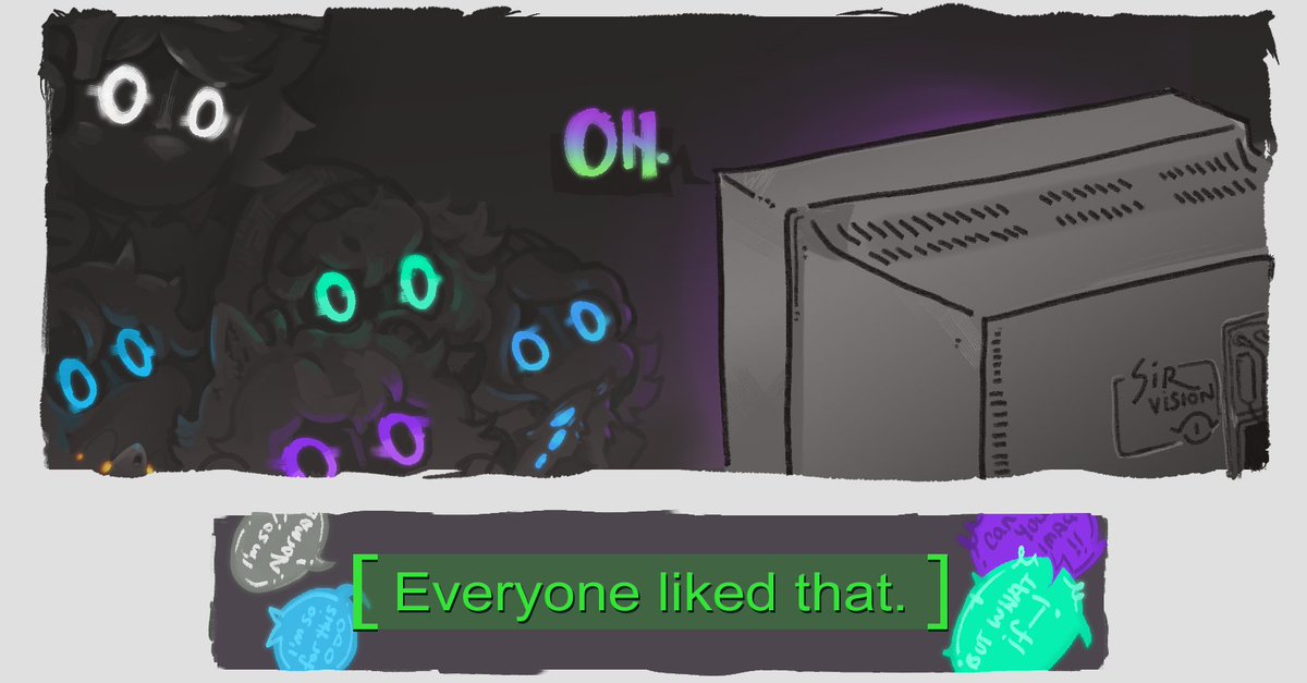 SD__B's tweet photo. This happened in a recent voice chat with a bunch of my friends, and the mental image couldn't leave me.

#murderdronesoc https://t.co/DP59cAyaeH