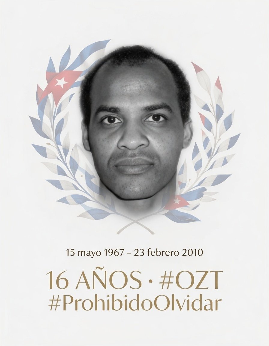 Hace 16 años, el 23 de febrero de 2010, Cuba perdía a Orlando Zapata Tamayo.
Preso Político, obrero humilde, luchador incansable.

Murió tras 86 días de huelga de hambre, exigiendo dignidad y libertad para todos los cubanos.

Su sacrificio no fue en vano. Su ejemplo nos sigue