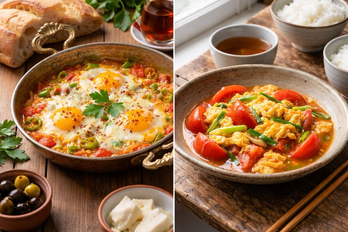nivacooks's tweet photo. Turkish Menemen + Chinese Tomato &amp; Egg Stir Fry: https://t.co/pzCrku88go https://t.co/cVoxvnvfEV