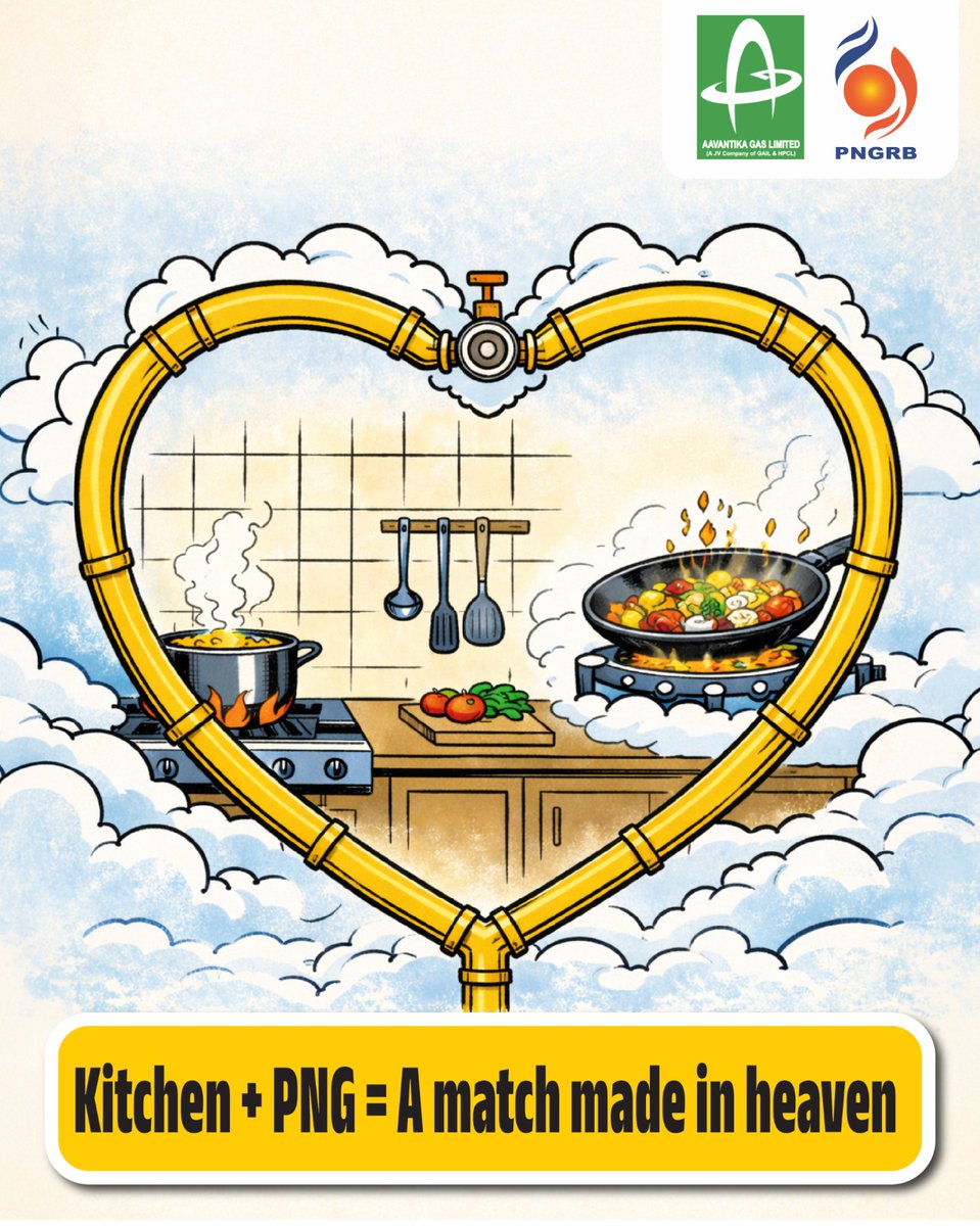 AavantikaGas's tweet image. Like music on loop 🎶
PNG keeps your kitchen in rhythm.
Non-stop flame. Non-stop prep. Non-stop life.
National PNG Drive 2.0
Har Ghar PNG, Har Gadi CNG
#aavantikagaslimited #KitchenGoals #PNGConnection #CleanEnergy #SmartLiving #NonStopCooking #EnergyThatFlows #ModernKitchen