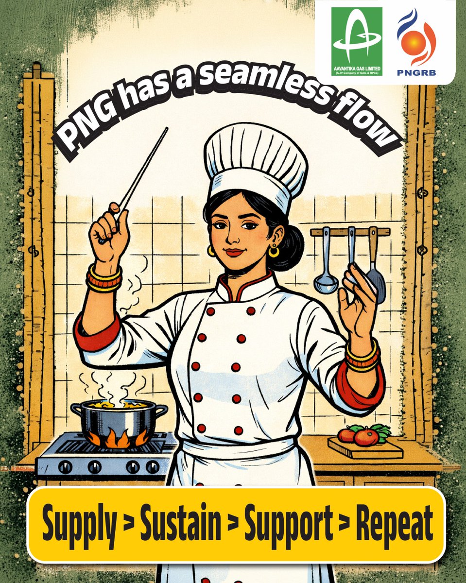 AavantikaGas's tweet image. Like music on loop 🎶
PNG keeps your kitchen in rhythm.
Non-stop flame. Non-stop prep. Non-stop life.
National PNG Drive 2.0
Har Ghar PNG, Har Gadi CNG
#aavantikagaslimited #KitchenGoals #PNGConnection #CleanEnergy #SmartLiving #NonStopCooking #EnergyThatFlows #ModernKitchen
