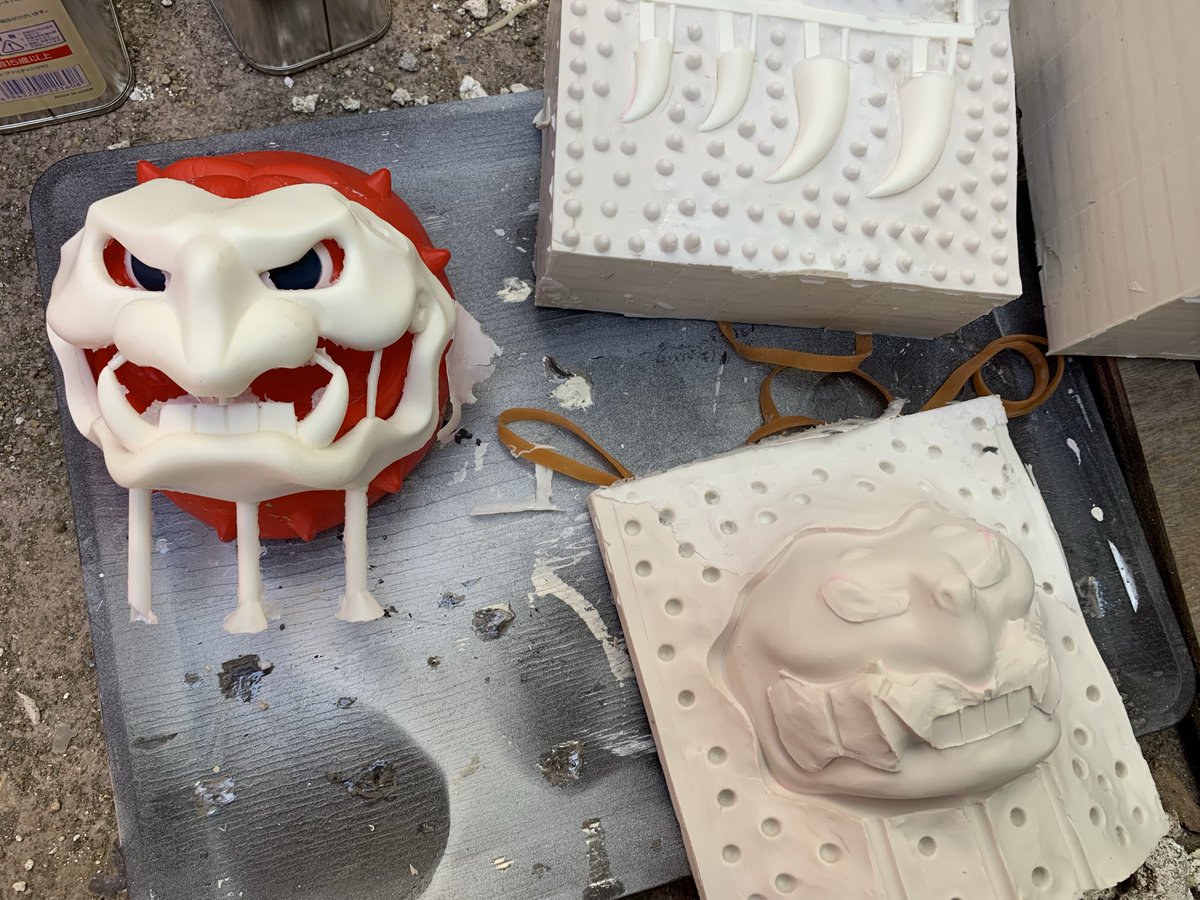 亀達磨ちゃん用鬼面、量産開始🐢👹