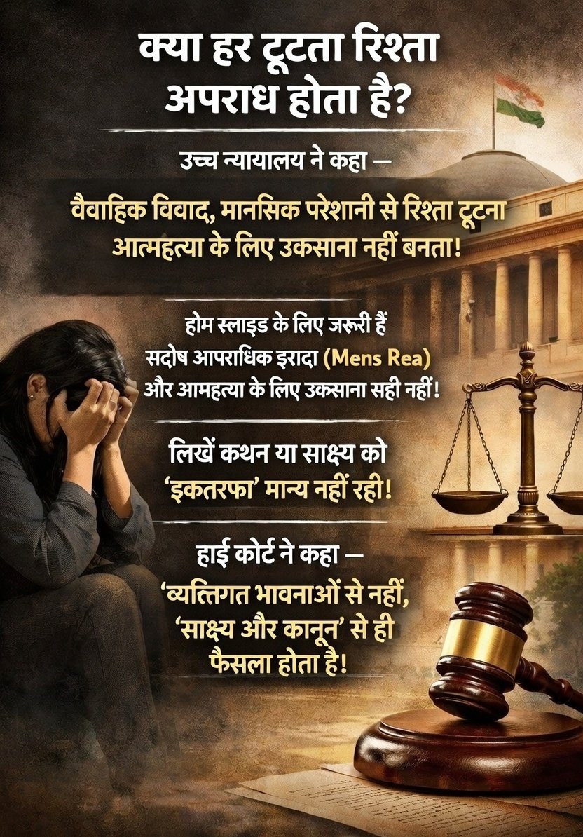 anandsh04294243's tweet image. ⚖️ 15 साल बाद इंसाफ: संदेह ≠ उकसावा
#HighCourt #IPC306 #RuleOfLaw #IndianJudiciary #LegalUpdate
#Uttrakhand @pushkardhami