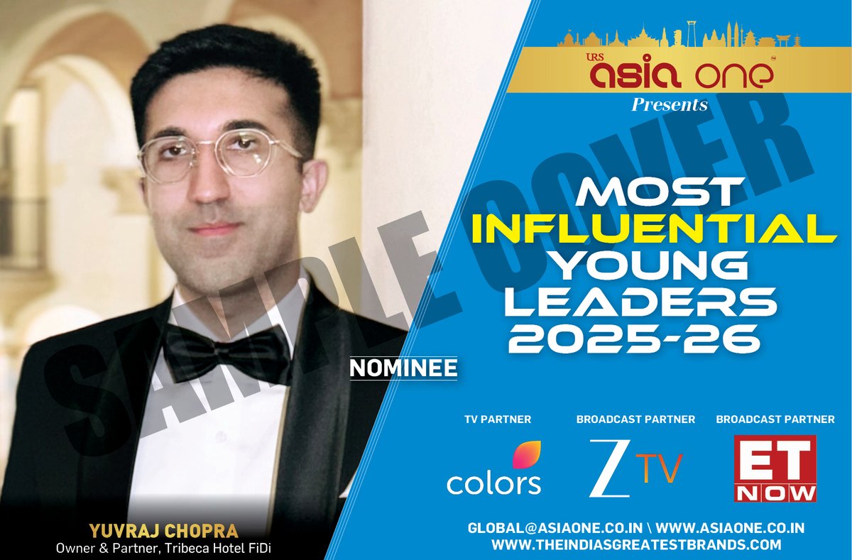 YuvrajChopra97's tweet image. Honored to be nominated for AsiaOne Most Influential Young Leaders 2025–26. Excited for what’s ahead and the impact still to be created...
#AsiaOne #MostInfluential #YoungLeaders #EntrepreneurLife #Leadership #Vision #Growth