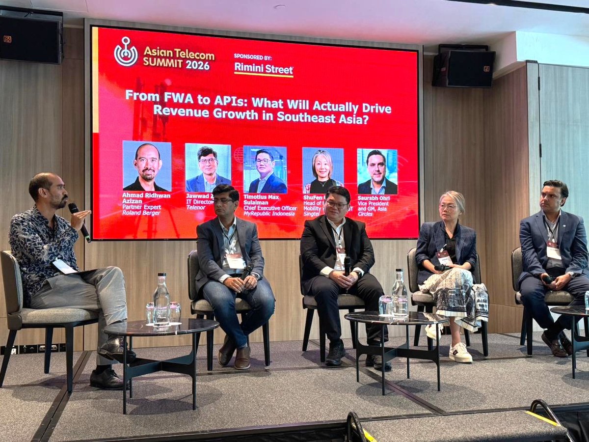 Senior telecom leaders gather at Asian Telecom Summit 2026 to unpack “From FWA to APIs: What Will Actually Drive Revenue Growth in Southeast Asia?”, bringing strategic perspectives from across the industry. 

#AsianTelecomSummit2026