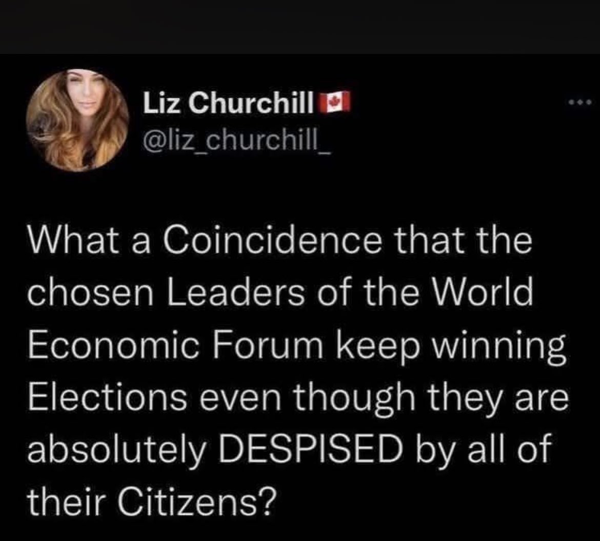 🇨🇦 - Canadians = wake the F Up and stop voting for Carney and rest of WEF Left Liberal assholes