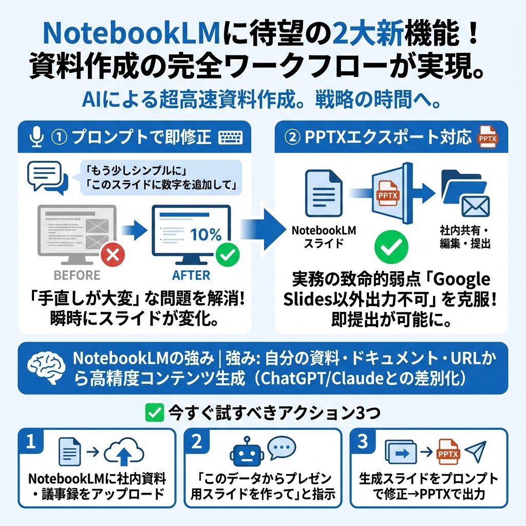 💡NotebookLMに追加された2つの機能が追加！ 📊追加された2つの機能 ①