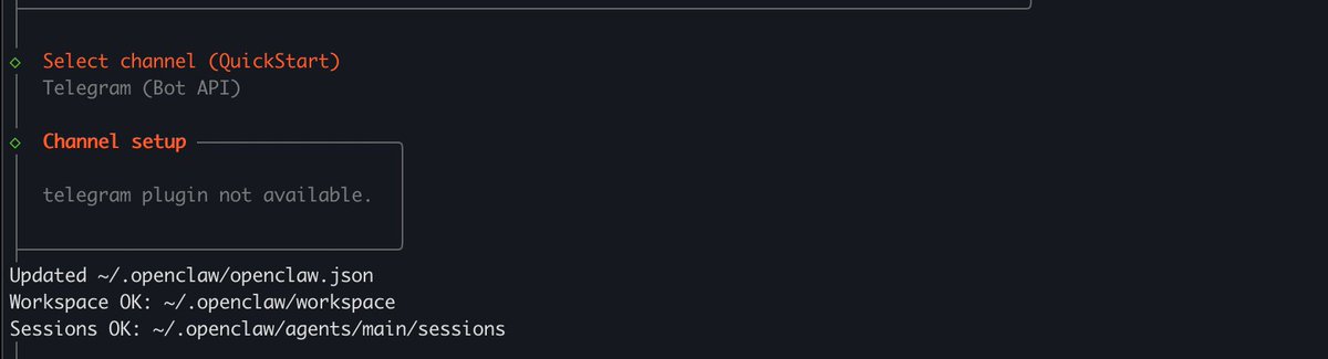 seems like the new update is making it permanently disabling all messaging channels when setting up

github.com/openclaw/openc…
