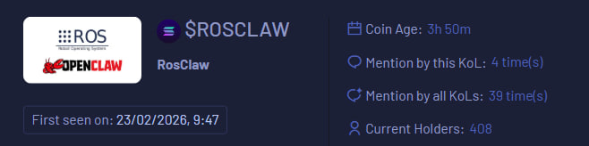 AmyAdamsDeFi's tweet photo. โก๏ธ $ROSCLAW |RosClaw
MC: $130.80K
Holders: 408
Age: 3h 49m
CA: BVdMM5Fd7MxcTExnokXZzmCtiLvd2Es5zZQqRLNmrzSy
๐ก Tap in for your daily dose of alpha ๐ https://t.co/JbXbIkS6Pi ๐
#rosclaw #SOL #BTC #memecoin #AlphaGains #CryptoGains #CryptoSignals #Web3 #pumps https://t.co/8Pa4I7nIpt