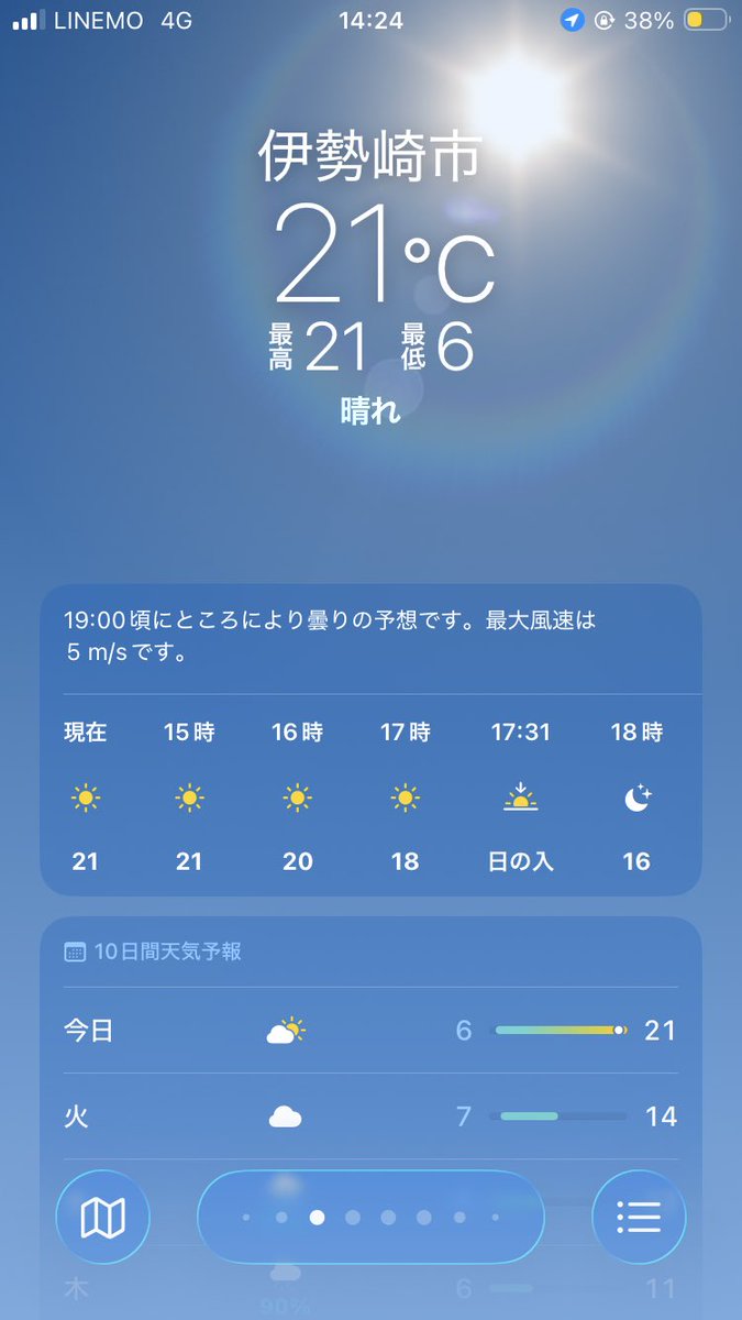 暑ない？ シャツ1枚なんやけど #伊勢崎 あつい
