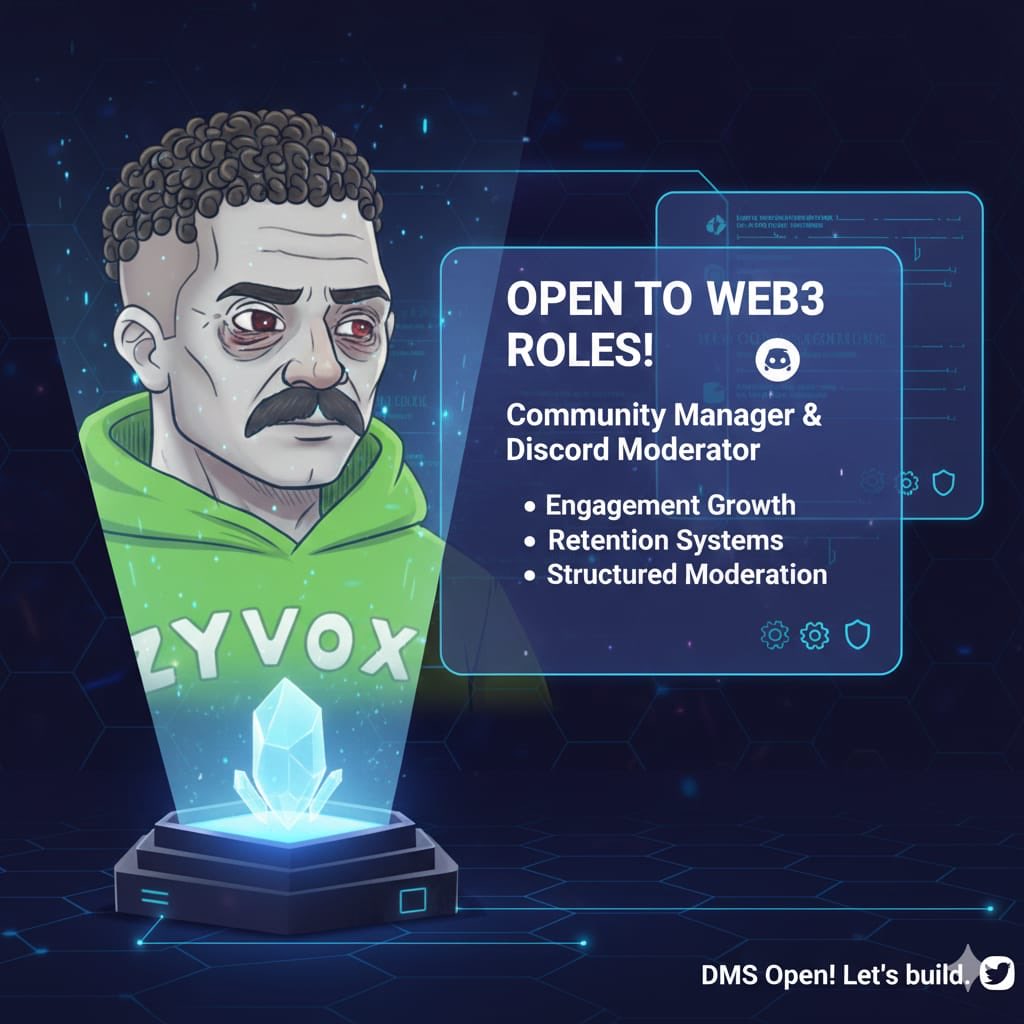 I’m currently open to remote Web3 roles as a Community Manager or Discord Moderator.
I help projects with:
– Engagement growth
– Retention systems
– Structured moderation
If you’re building and need support, my DMs are open.