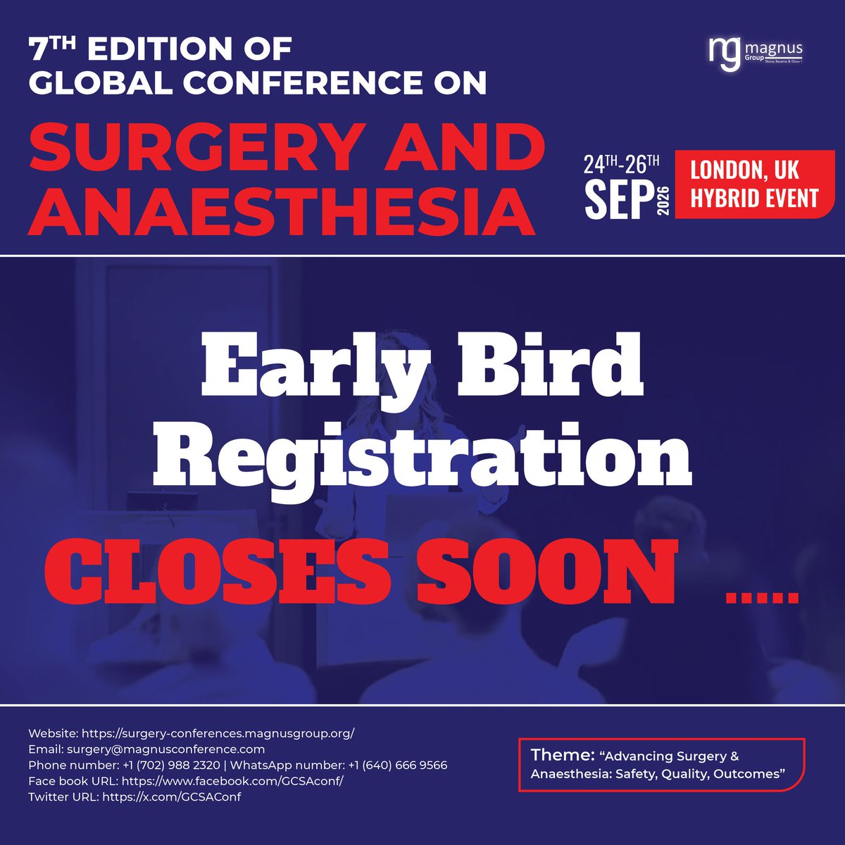 Surgery and Anesthesia Conference tweet media