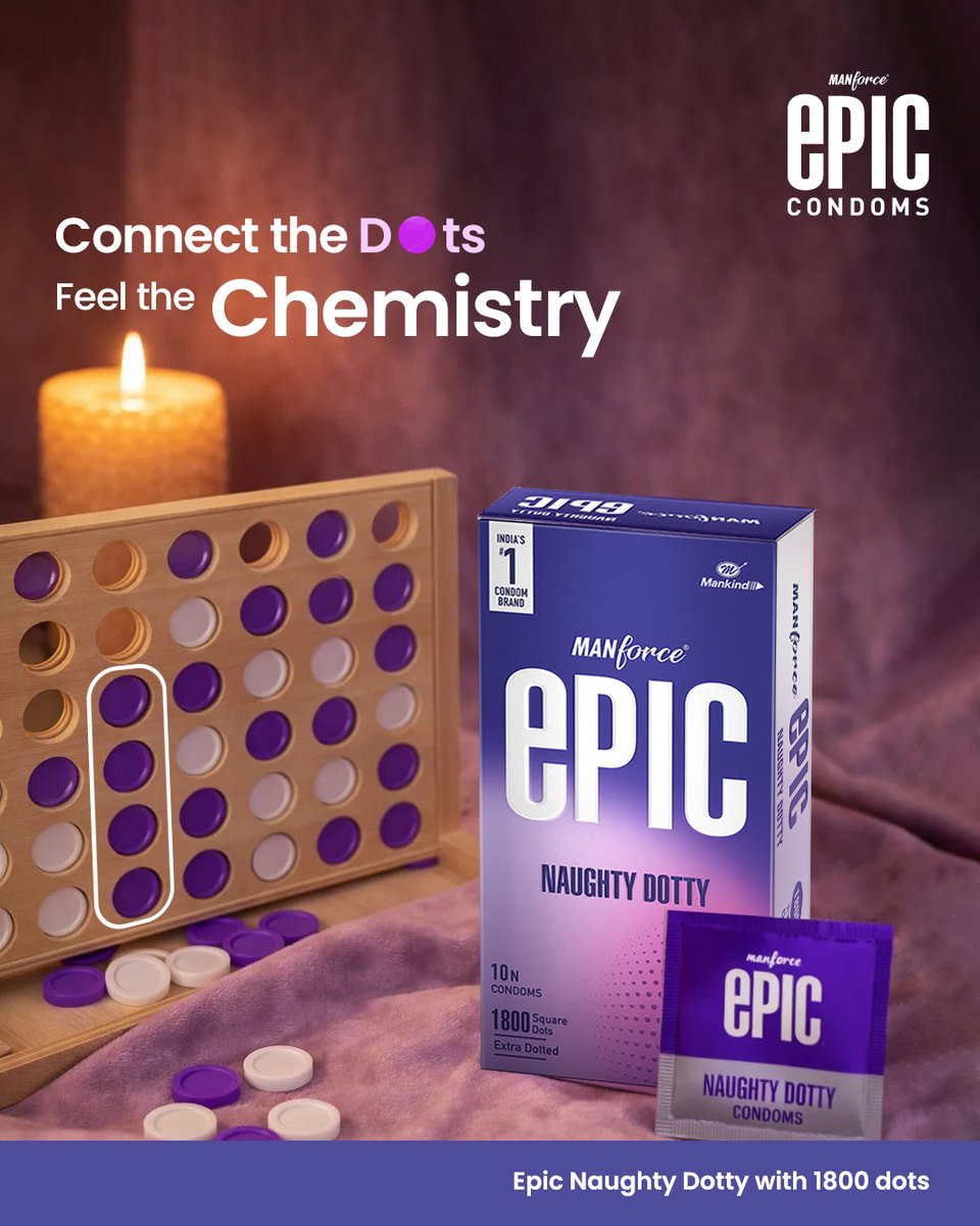 EpicCondoms's tweet photo. Strategy is good, but sensation is better.
Find 1800 ways to connect with your partner like never before with Epic Naughty Dotty.

#EpicCondoms #EpicThinX #UltraThinCondoms #NaughtyDotty https://t.co/kYUnM6L6ST