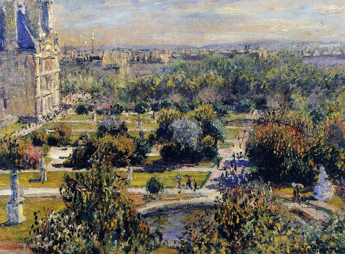 The Tuileries - 1876 #artbots #monet