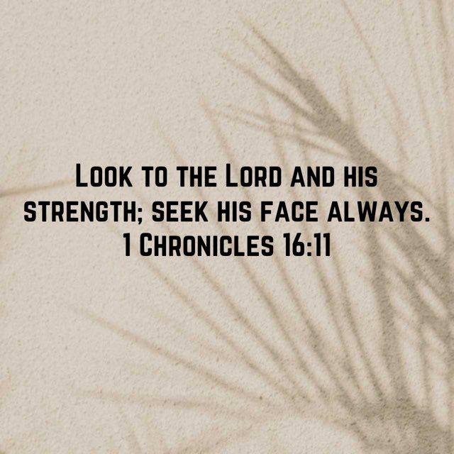 Look to the Lord and his strength; seek his face always. 1 Chronicles 16:11 #1chronicles1611 #looktothelordandhisstrength #seekhisfacealways #niv #oldtestament #oldtestamentverse #god #jesus #jesuschrist #jesuscalling #holyspirit #holybible #bible #bibleverse #bibleverseoftheday
