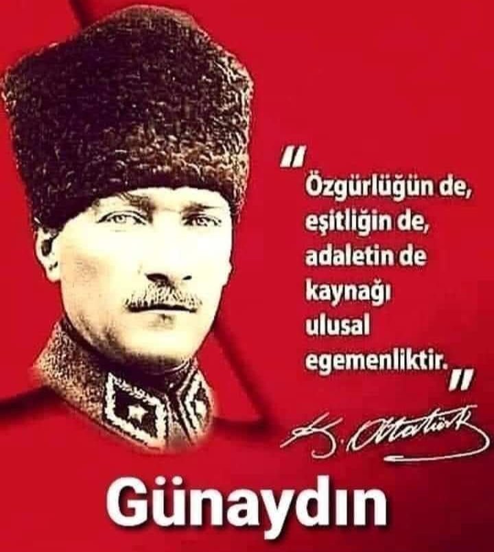 Bir #Pazartesi sabahına
Her ne kadar elimizden alınsa da
Mustafa Kemal Atatürk'ün 
Bir sözüyle başlayalım 👇☕🌹🙋