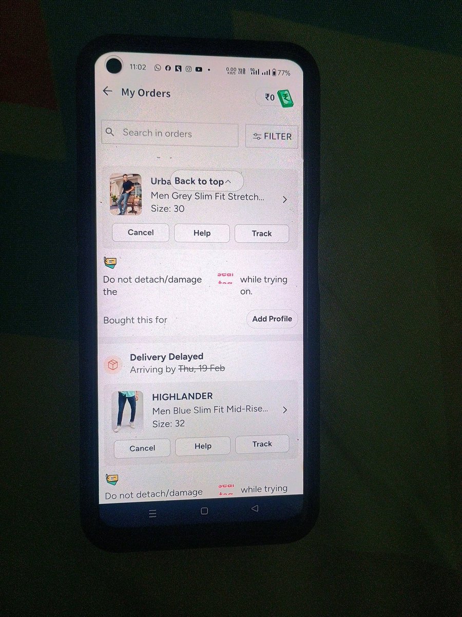 gaurav_nee15565's tweet photo. I must say I had worst experience with myntra .order was  to be delivered on 22 nd and later they mentioned it will be delivered by 26th Feb 2026. @MyntraSupport @myntra @Flipkart https://t.co/BZEyq5hyj6
