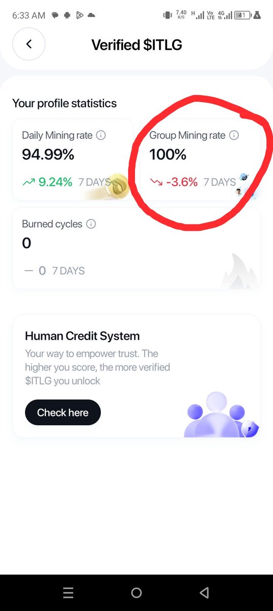 KayodeOniyire's tweet photo. Can someone please explain why this is so? I do group mining daily but I keep getting negative weekly group mining percentage as you can see in the attached photo. https://t.co/AwIZRALEw0