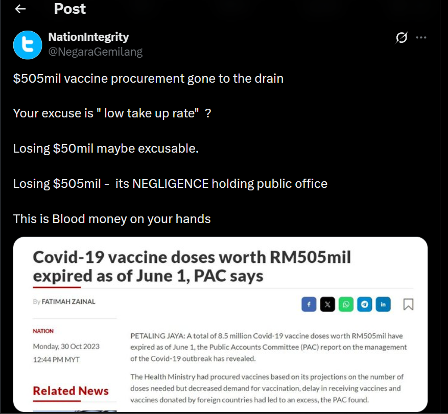 Two ex-health ministers are still not answerable 

The Air Suam Health Minister
The Rebottling Health Minister