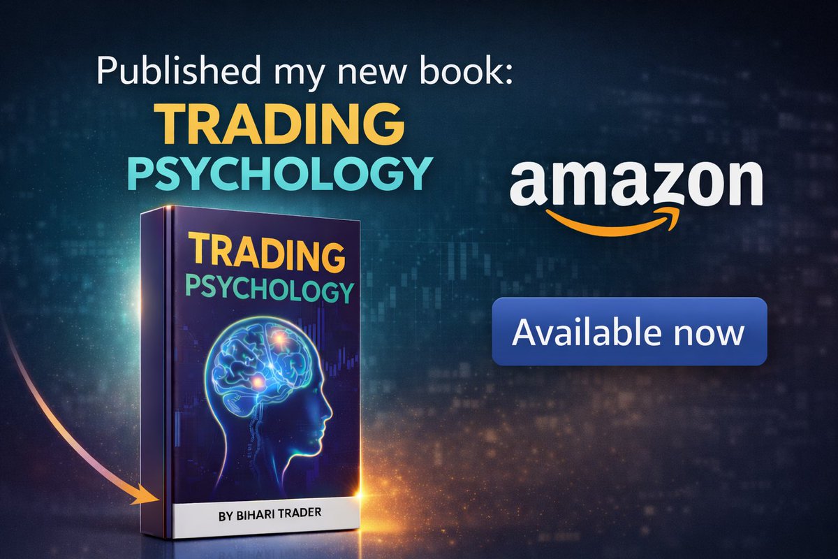 iambiharitrader's tweet photo. 90% of traders lose because they can’t control their emotions. 🤝🏻

Trading Psychology shows you how to build discipline, eliminate fear &amp; trade with confidence. 📘

Stop guessing. Start winning.

Order now: https://t.co/fGxKVCLPOz
 #BihariTrader #TraderMindset https://t.co/IqZlc0fEeR