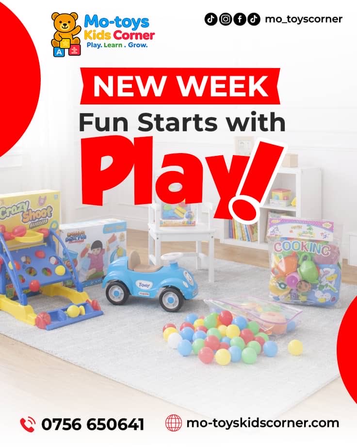 Unlock happiness, fun and growth in this new week with toys, clothes and everything children by placing your orders today. A blessed new week to you all.