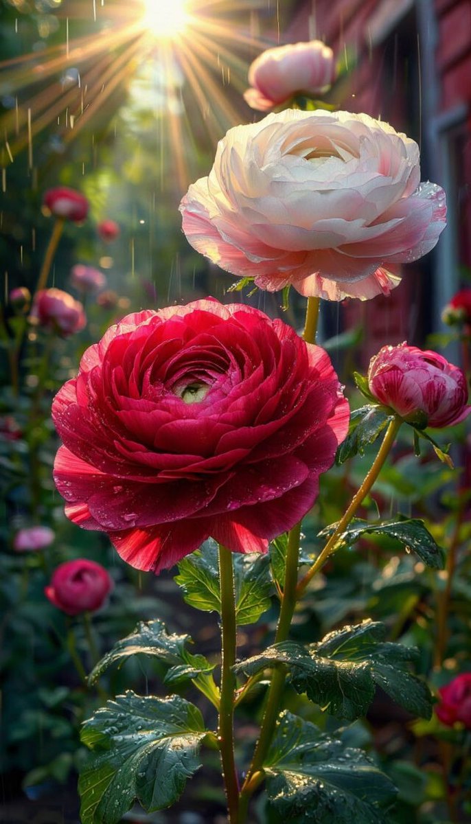 We're these two bloomed flowers, 
As committed and holy as biblical prayers