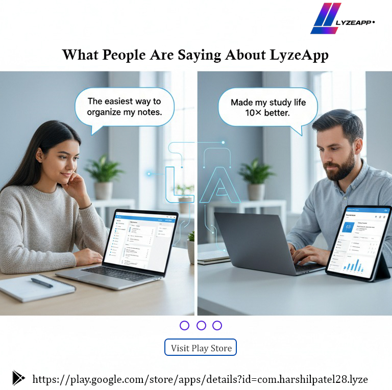 LyzeApp's tweet photo. ⭐ Loved by Students &amp; Professionals

“The easiest way to organize my notes.”
“Made my study life 10x better.”
Join thousands improving productivity with AI.

📲 Install Now:
 https://t.co/fLwEcnYKQc

#UserReviews #LyzeApp #AIForWork #StudentProductivity #SmartNotes #DigitalStudy https://t.co/PIZW7I2fMR