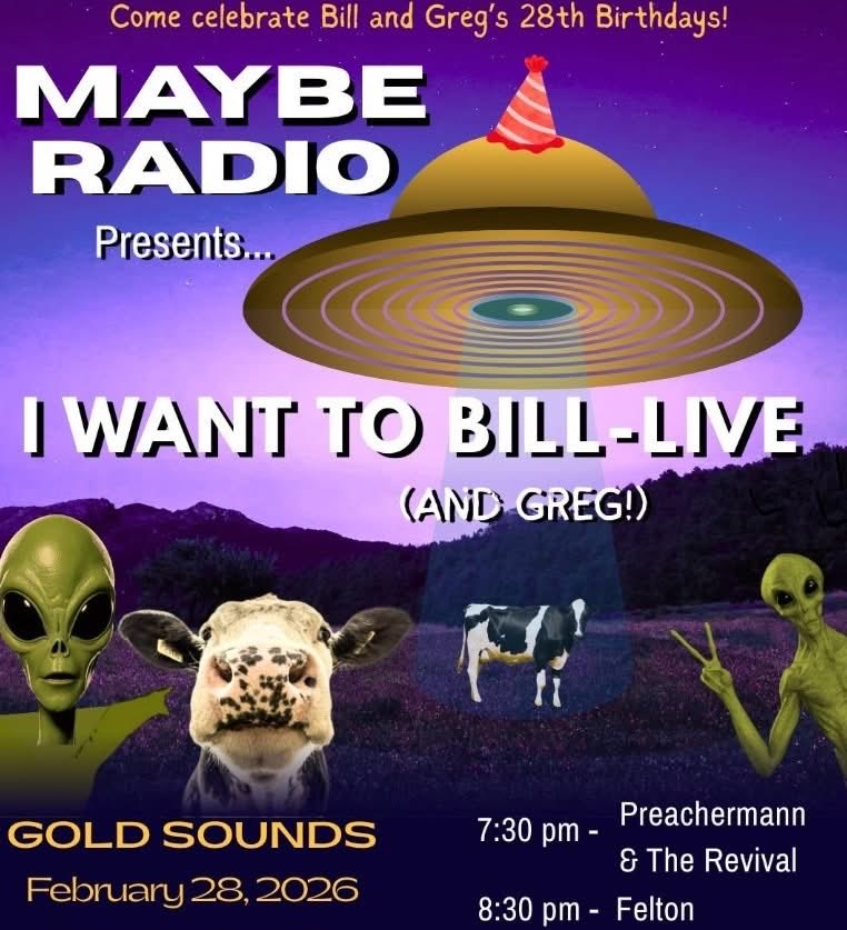 New Show Alert at Gold Sounds in Brooklyn on 2/28/26 at 7:30 pm. The show features an exciting lineup with special performances by Maybe Radio // Glenn Strange // Felton // Preachermann and the Revival. Shalimar! For tickets, visit: dice.fm/event/xe65q3-m…