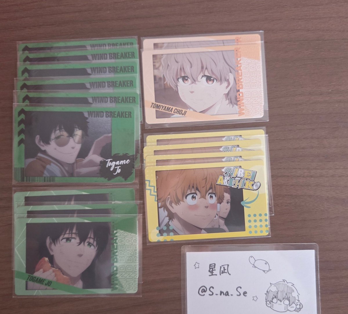 S_na_Se's tweet photo. 〖譲渡/交換〗WINDBREAKER クリカ トレカ パシャこれ まねきねこコラボ アニメイト特典

譲)十亀、兎耳山、楡井、桜、蘇枋、桐生
求)ALT記載金額+送料＞異種十亀、楡井

グッズ整理の為譲渡優先。なるべくキャラ単位もしくは多数でのお取引希望。検索からでもお気軽にお声かけください。 https://t.co/CAJAgfSJgJ