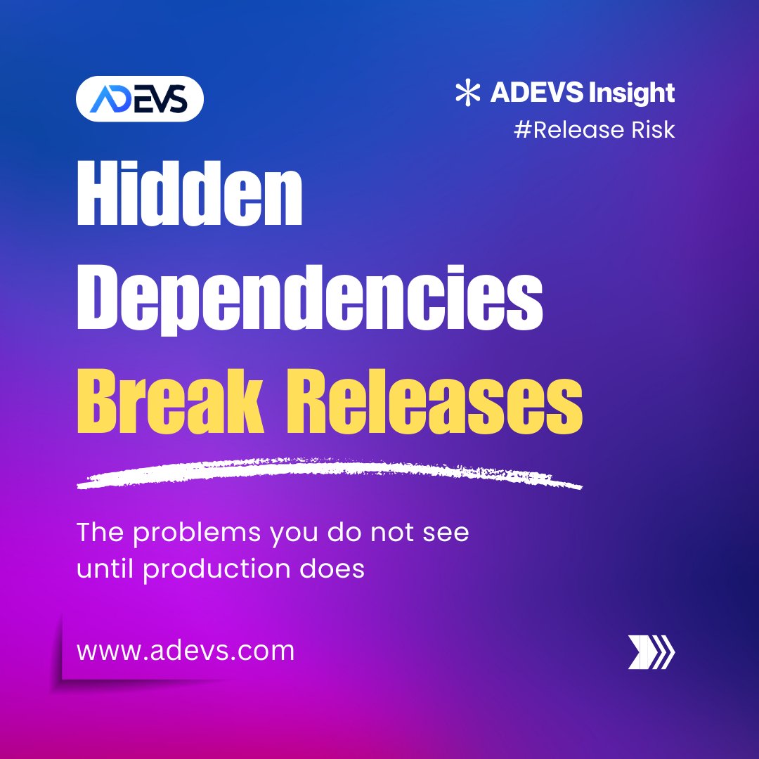 adevsinc's tweet photo. Small change. Big outage.
Not bad code.
Invisible dependencies caused the problem.
Map them. Predict releases. Sleep better. Check Thread👇
#SaaS #AppScaling #TechLeadership #SoftwareMaintenance #ADEVS https://t.co/DcRkLRaGO7