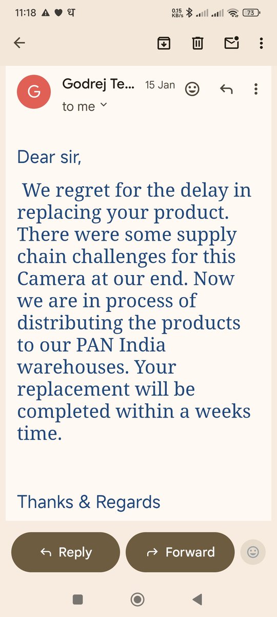 rajputPRADEEP's tweet photo. @GodrejAppliance it was told on Jan 15 https://t.co/rAAwYmiujs