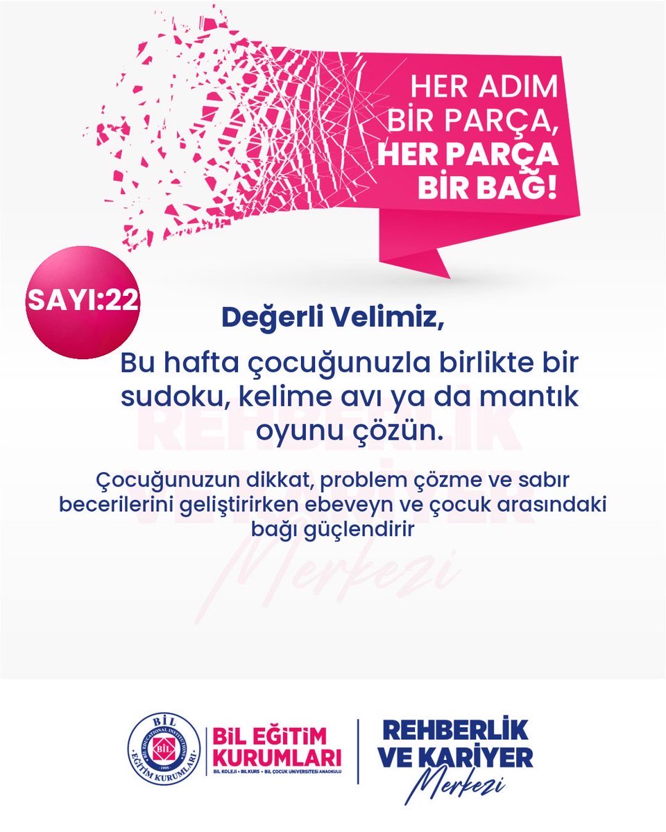 Sevgili Velilerimiz,
Okulda öğrencilerimizin gelişimini desteklemek için pek çok çalışma yapıyoruz. Ancak biliyoruz ki, çocukların sağlıklı büyümesinde aile ve çevrenin rolü en az okul kadar önemlidir.