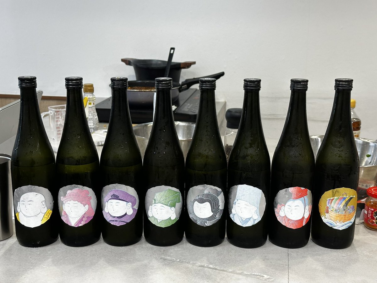 五本目〜十二本目：白糸酒造 酒の七福神+宝船 レマコム貯蔵の産土が