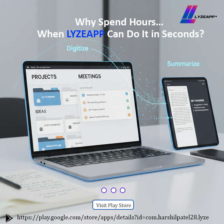 LyzeApp's tweet photo. ⏳ Why Spend Hours When LyzeApp Can Do It in Seconds?

Digitize. Summarize. Organize.
All powered by intelligent AI.
Work faster. Study smarter. Save time. 🚀

📲 Download Now:
 https://t.co/fLwEcnYKQc

#TimeSavingApp #AIProductivity #LyzeApp #DigitalEfficiency #StudentApp https://t.co/20niDVXSI4