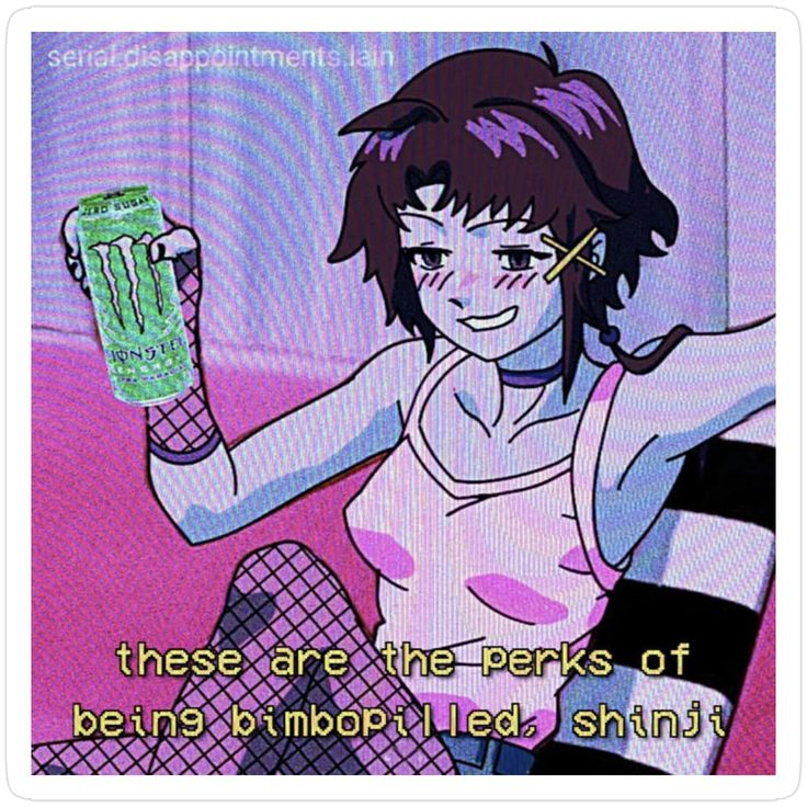 Kat_flufy's tweet image. can i admit something when i made this image for my shitty instagram meme account i hadnt even seen lain OR evangelion. i just looked into it a little and posted about it for my sloppy little piggies. i was the original larper. im sorry to admit it.
i still wont watch evangelion