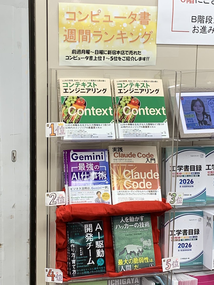5階PC】 コンピュータ書フロア週間売上ランキング🌟 1位『コンテキスト