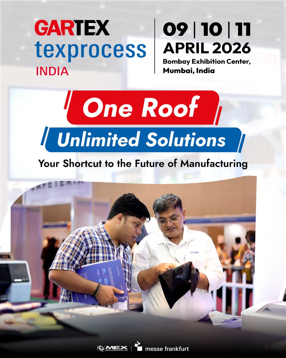 GarmentEvents's tweet photo. Show Info ✍️
👉Mumbai Edition
📅 09-11 April 2026
📍Bombay Exhibition Centre, Mumbai

👉 Register to Visit: https://t.co/3MmrqEIUaV 
👉 Enquire to Exhibit: https://t.co/xW1yvGDo9w https://t.co/RQ38gkxLK2