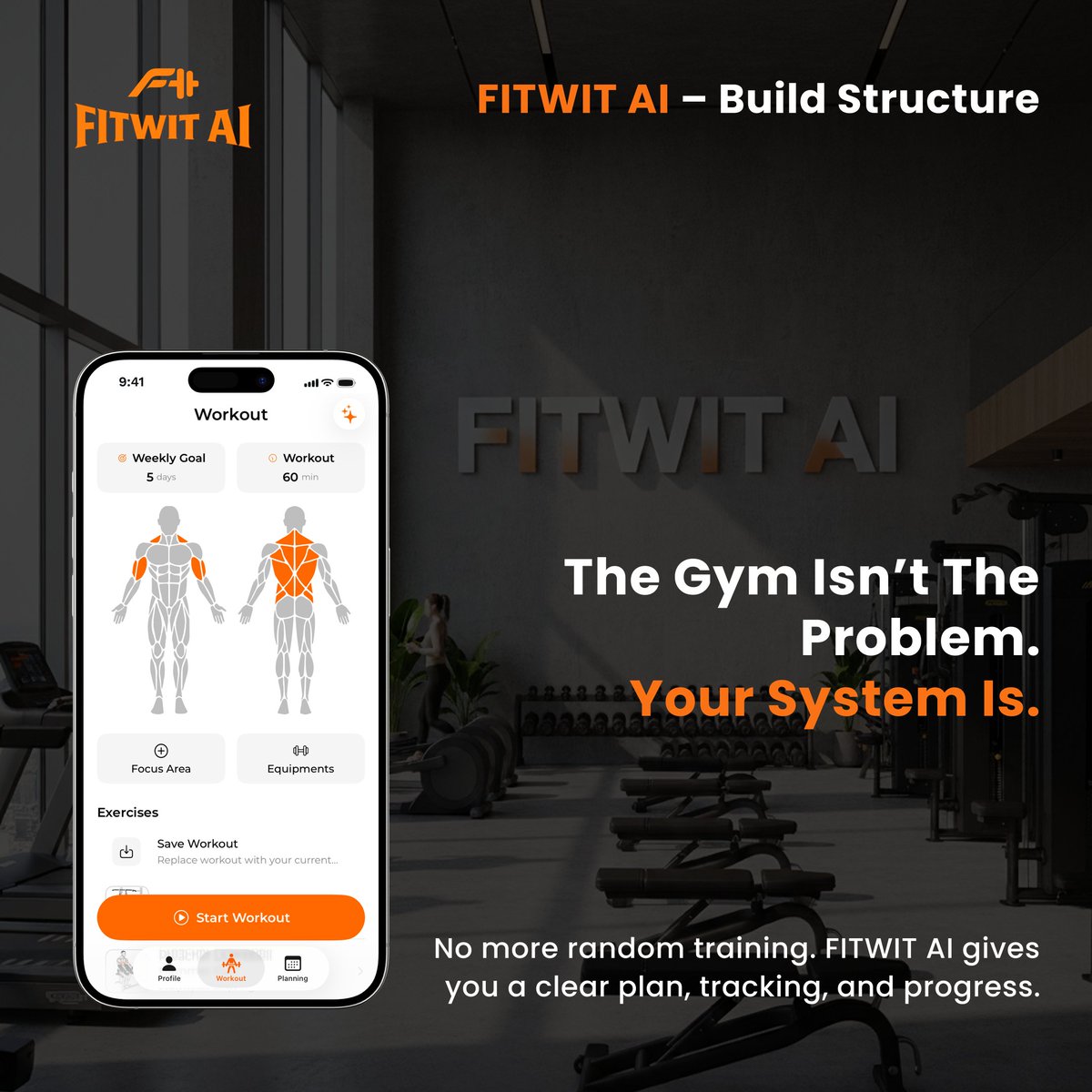 fitwitai's tweet image. Most people don’t fail because lack of effort.
They fail because they don’t have structure.

No plan.
No tracking.
No real progress system.

#TrainWithStructure #WorkoutSystem #TrainSmarter #FitnessProgress