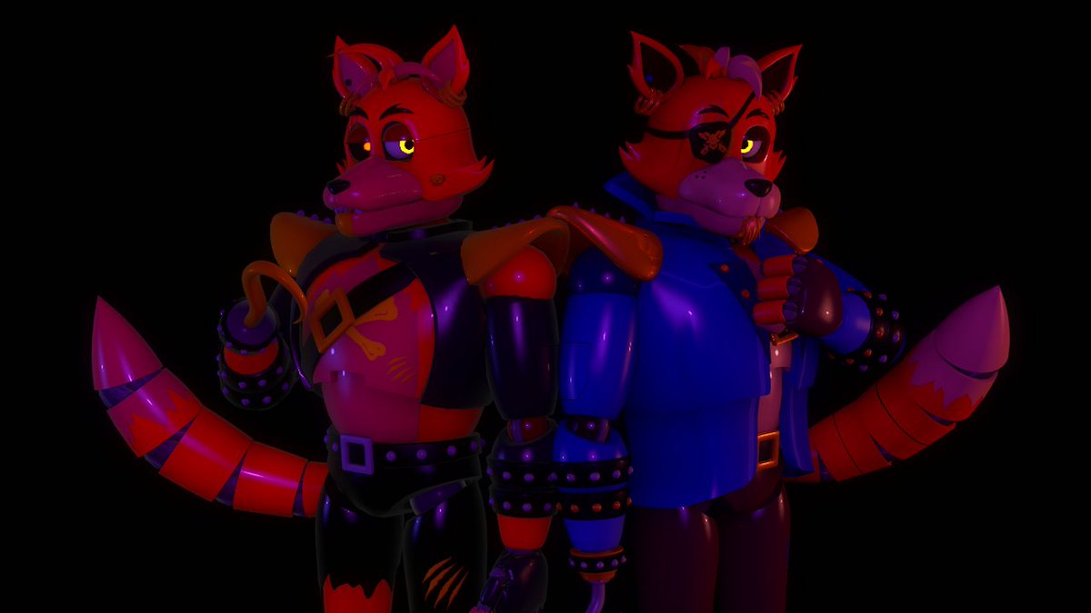 C4D #FNAF #fnafsb #fnafsbruin Old - New Glamrock Foxy crédito de