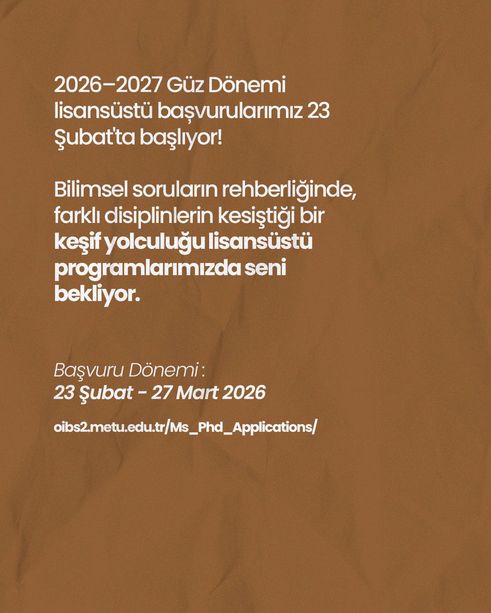 METU / ODTÜ tweet media