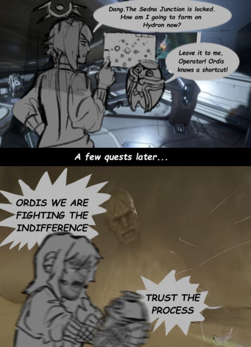 ⚠️SPOILERS⚠️ I just wanted to farm for MR #warframe #warframefanart #tennocreate