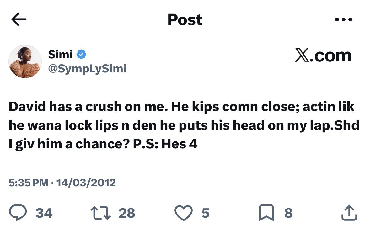 " I have always spoken against rape and sexual assault even before you knew I existed"
But na 4 years old David put hear on your lap. Na PDF you be