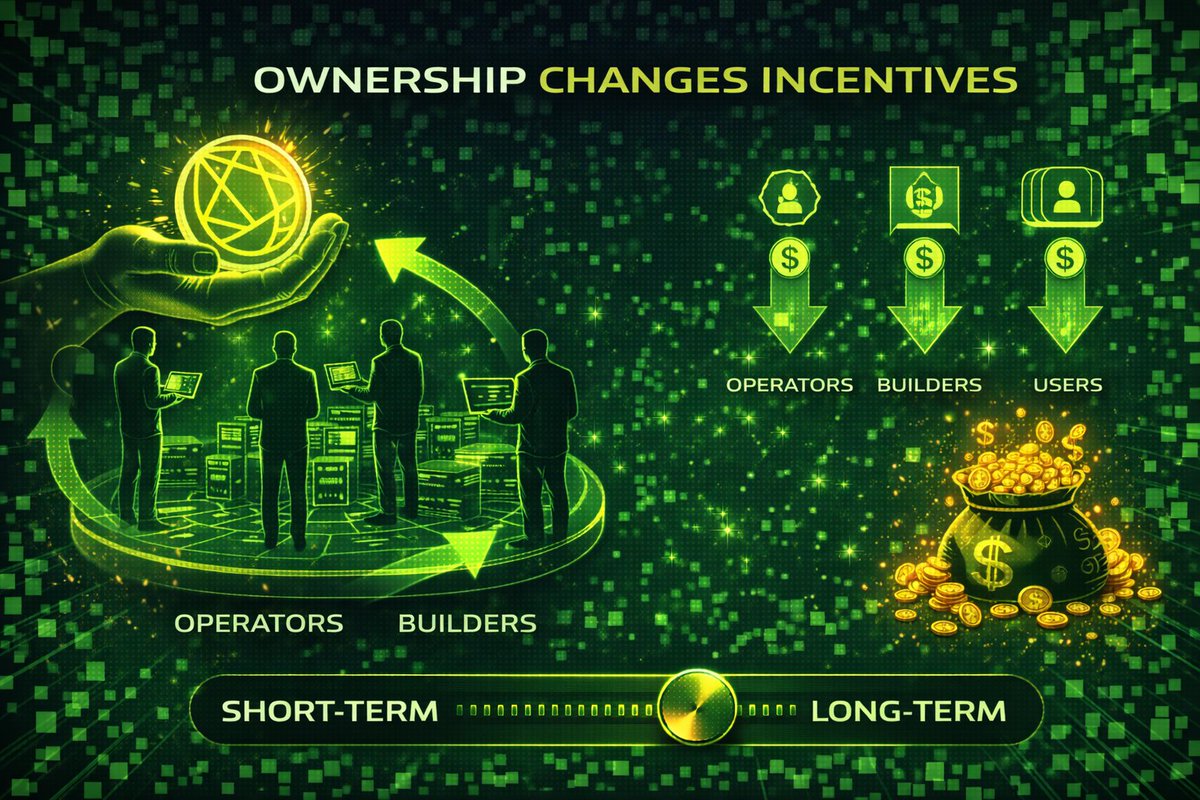Ownership Changes Incentives

When users own part of the network, behavior changes <a href="/dgrid_ai/">DGrid AI</a> 

They think longer-term.
Decentralized infra isn’t just a tech choice  it changes who benefits from the system working well. When operators, builders, and users have skin in the game