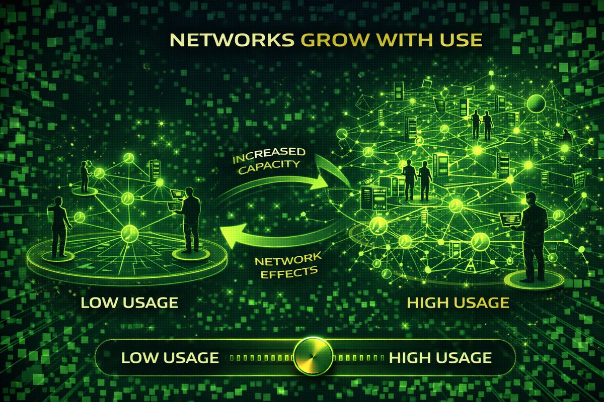 Networks Grow With Use

Infra gets stronger the more it’s used <a href="/dgrid_ai/">DGrid AI</a> 

More nodes, more routes, more feedback.
That’s the compounding part of decentralized systems I find interesting  every new participant doesn’t just consume value, they can add capacity and resilience