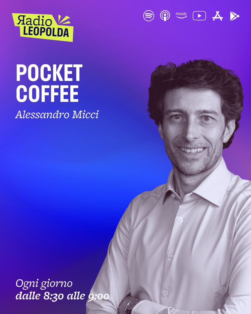 radioleopoldait's tweet photo. 📌 Nel nuovo palinsesto di Radio Leopolda non poteva mancare Pocket Coffee – Il punto politico sul fatto del giorno con @alexmicci 

Saremo in onda ogni mattina, dalle 8:30 alle 9:00, con ospiti e inviati!

🎙️ Seguiteci in diretta e da oggi anche in video sul canale YouTube! https://t.co/7Y80jJbdS4