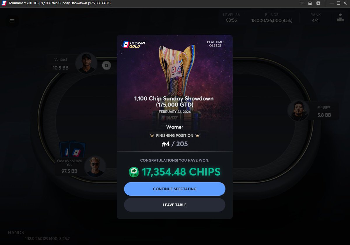 Warner Poker tweet media