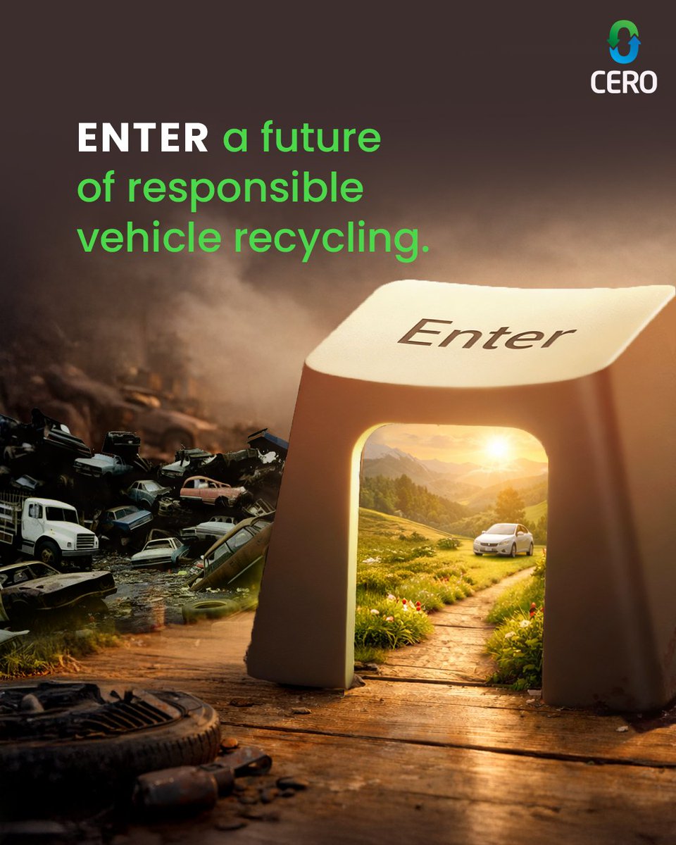 What if the end was just the beginning?

Old vehicles cross a threshold, from waste to worth, from used to reused, from end-of-life to next life.

A future built on responsible recycling starts here.

#CeroRecycling #VehicleRecycling #ResponsibleActions #Recycle